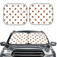 thumbnail image 2 of Xecao Hand Drawn Strawberry for Foldable Car Sun Shades (2-Pack) offer sun protection with an easy-fold design for convenient windshield shading., 2 of 7