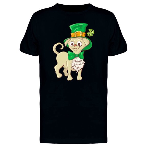 Dog With Leprechaun Costume Tee Men's -Image by Shutterstock