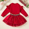 thumbnail image 5 of Gaexia Baby Girl Sets 6-9 Months Baby Girl Thanksgiving Outfit Bodysuit+Tutu Skirt+Headband Clothes Set Christmas Clothes,Z09-Watermelon Red,1-2 Years, 5 of 8