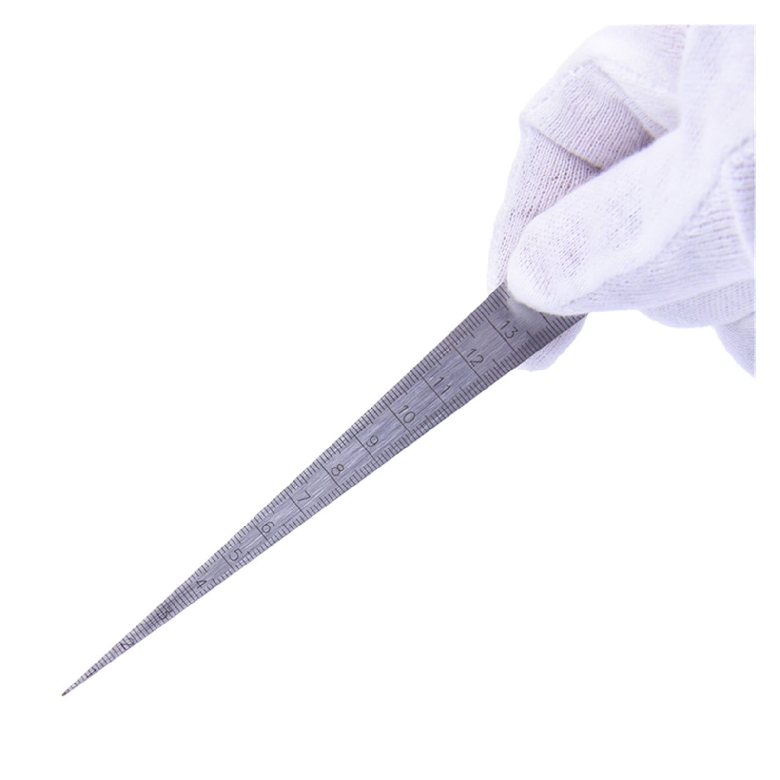 1pc Stainless Steel Taper Gauge Feeler Gap Hole Measuring Tool Double Side Wedge Feeler Hole Gap Taper Aperture Scale 1-15mm ,Easy to Use