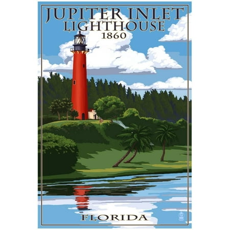 Jupiter Inlet Lighthouse - Jupiter Inlet Lighthouse - Jupiter, Florida Poster - 13x19