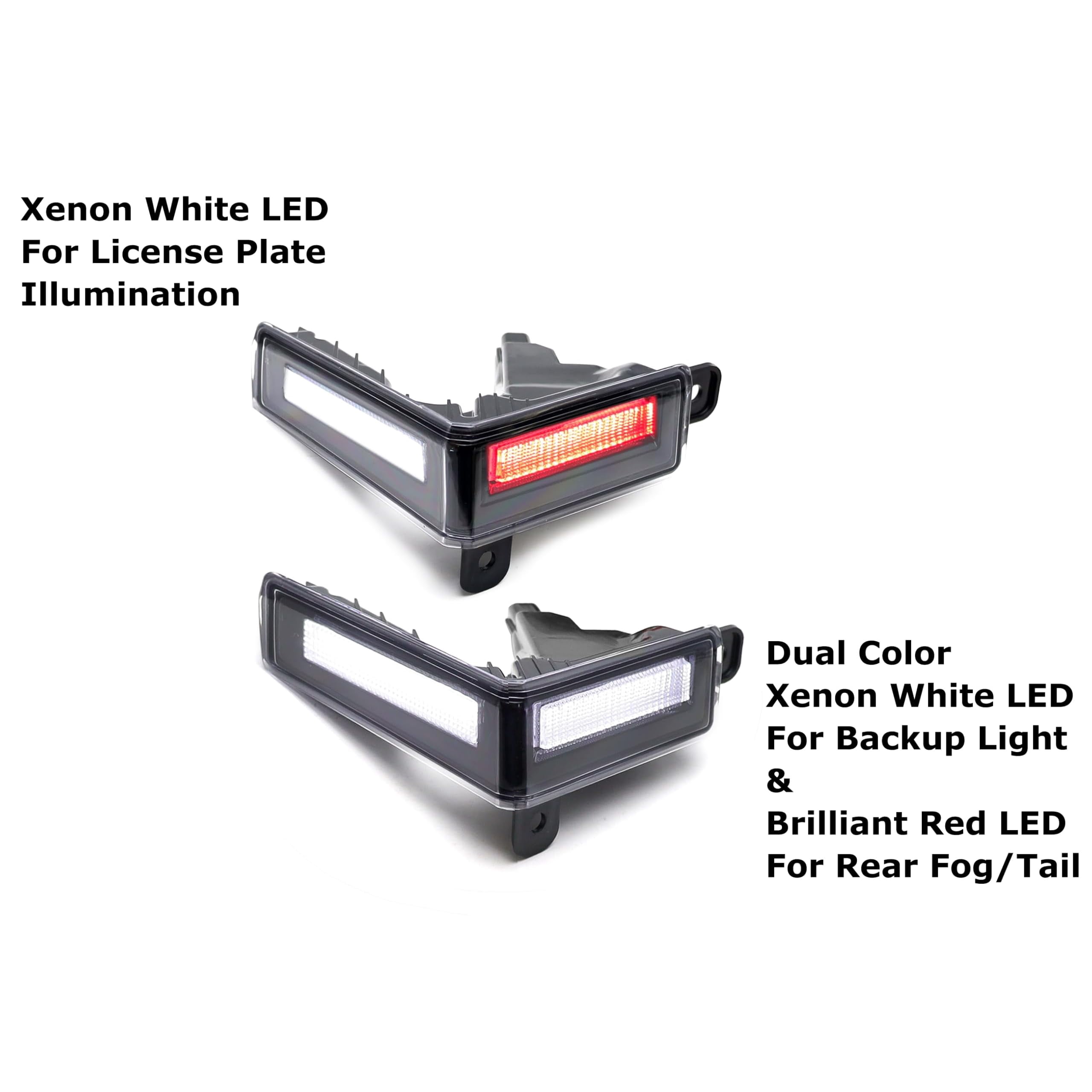 3-In-1 Red Rear Fog Light, Xenon White LED Reverse & License Plate Light Kit For Toyota 2022-up Tundra Truck