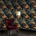 thumbnail image 2 of Peel and Stick Wallpaper Ominous Fantasy Forest Glowing Mushrooms Fireflies Wall Mural 17.7in x 9.8ft Self Adhesive Removable Wall Paper Renter Friendly Wallpaper for Nursery Bedroom Cabinets, 2 of 8