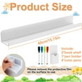 thumbnail image 2 of 2PCS Magnetic Book Shelf for Whiteboard Acrylic Magnetic Book Holder with Pen Container 4 Colorful Pens Magnetic Floating Book Display Shelf 40cm Reusable Magnetic Shelves for Whiteboard, 2 of 7
