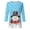 3-Sky Blue, variant on Fiaer Christmas T Shirts for Women Oversized 3/4 Sleeve Crew Neck Snowman Snowflakes Graphic Holiday Graphic Tee Fall Loose Fit Casual Trendy Tops Sky Blue XL