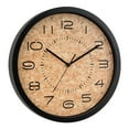 thumbnail image 4 of La Crosse Clock 12-inch Beige Felix Cork Silent Sweeping Quartz Analog Wall Clock, 404-3832, 4 of 5