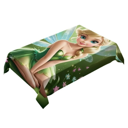 

Tinker Bell square tablecloth has an iconic print fits most tables and is easy to care for. It adds a nostalgic touch and is perfect for fans，55 x 71 （140*180cm）