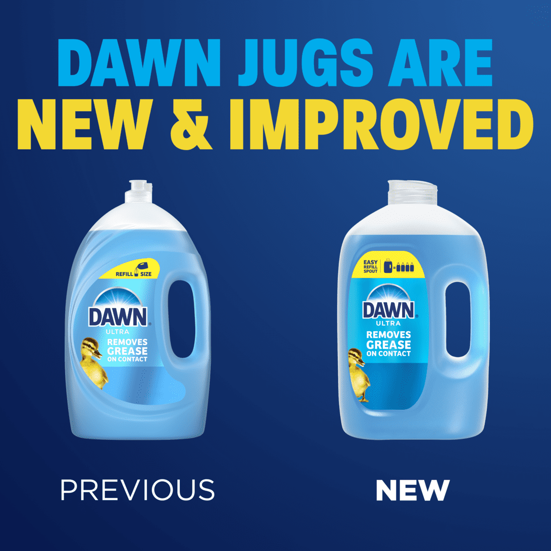 Dawn Ultra Dish Soap Refill Jug, Original, Removes Grease on Contact, 90 oz