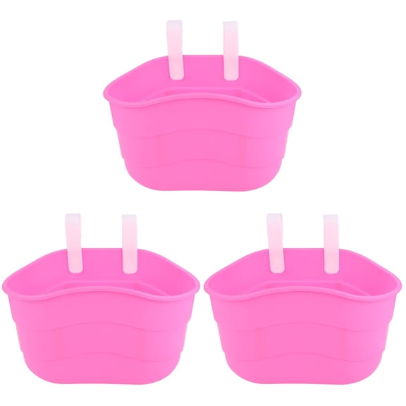 FRCOLOR 3 pcs Scooter Basket Children Bike Basket Plastic Hanging Handlebar Basket for Kids (Pink)