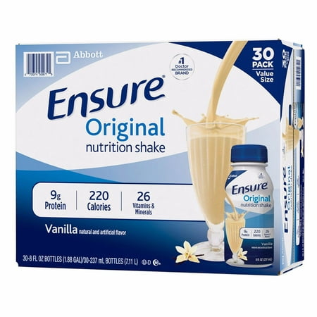 Ensure Original Nutrition Shake 8 oz., 30 Pack Chocolate ...