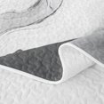 thumbnail image 5 of Erosebridal Modern Marble Quilt King, White Gray Mountain Fluid King Coverlet Set, 3pcs 1 Bedspread and 2 Pillowcases, 5 of 7