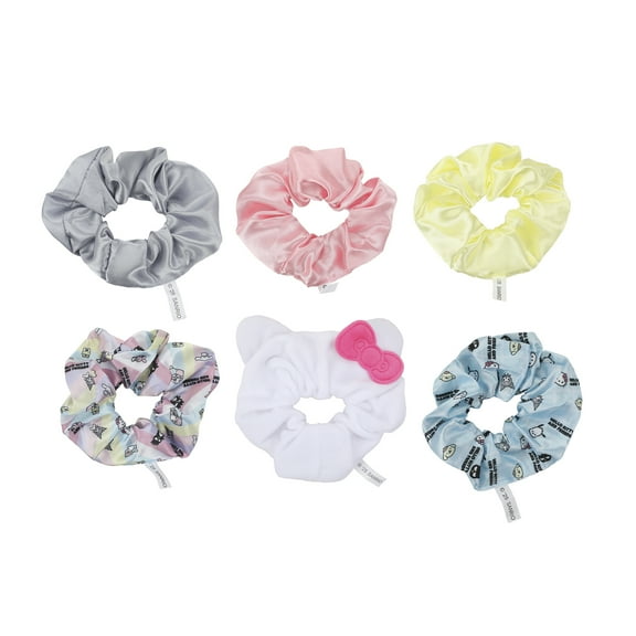 Hello Kitty & Friends Printed Fabric Hair Scrunchies (6-Piece Set)