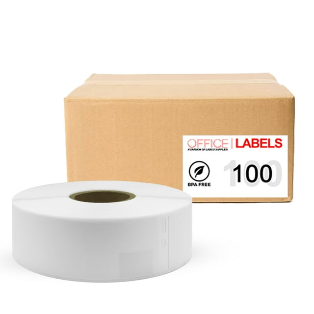100 Rouleaux de 30252 Étiquettes Compatibles pour DYMO 1-1/8 Pouces X 3-1/2 Pouces (28mm X 89mm)