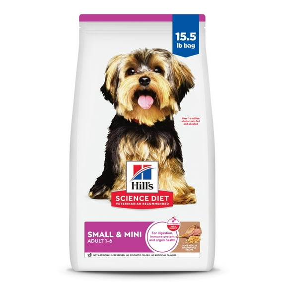 Hill's Science Diet Small & Mini Lamb & Brown Rice Dry Dog Food, 15.5lb Bag