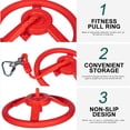 thumbnail image 4 of BESTYASH Kids Fitness Equipment Gymnastic Ring Red ABS 1Pcs Wrist Workout, 4 of 6