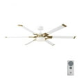 thumbnail image 5 of 6LFR62RZWD-Visual Comfort Fan Collection-Monte Carlo Fans-Loft-62 Inch 6 Blade Ceiling Fan with Light Kit-Matte White with Brushed Steel Finish, 5 of 10