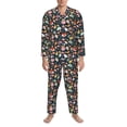 thumbnail image 3 of Sikiie Autumn Forest Mens Pajama Set, Soft Warm Long Sleeve Sleepwear, Cozy Button-Down Pjs for Men-Large, 3 of 7