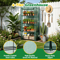 thumbnail image 4 of edx Mini Greenhouse for Outside & Indoor Use, Portable Green House, 30 in Multi-Tier Plant Growing Rack with PE Cover, Green, 4 of 7