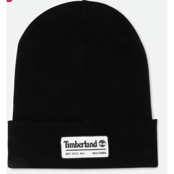 Timberland-Long Patch Beanie-Black-O/S
