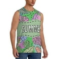 thumbnail image 2 of Haiem Men's Summer Print Tank Tops Summer Sleeveless Cut Off Workout T-Shirts Fitness Vest Athletic Undershirts-Large, 2 of 8