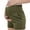 Olive Drab, variant on Yawrut Maternity Yoga Shorts High Waist Over Bump, Soft Stretchy Pregnancy Lounge Shorts with Pockets