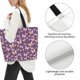 thumbnail image 3 of Balery Butterflies And Floral Bolsa Tote Estilo Estético con Cremalleras, Bolsa de Hombro, Bolsa de Compras Grande y Plegable, 3 of 8