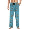 thumbnail image 4 of Top-kevin Multi- Sea Otters Pajama Pants for Men PJs Bottoms Sleep Lounge Pants with Pockets, 4 of 13