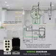 thumbnail image 5 of TOPGREENER 4-Hour No Neutral Wire Countdown Timer Switch, 5-10-30-60 Min 1-2-4 Hour Settings, for Fans and Lights, 120VAC 60Hz, 1/2HP, 150W LED, UL Listed, TGT06-4H-JT-LA, Light Almond, 5 of 5