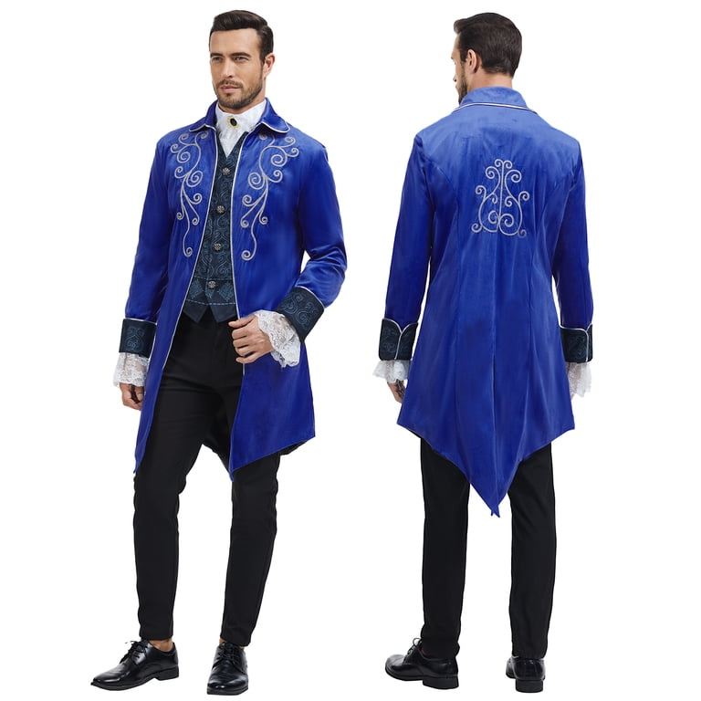wenyujh Homme Manteau Veste Queue-de-Pie Steampunk Gothique Blouson