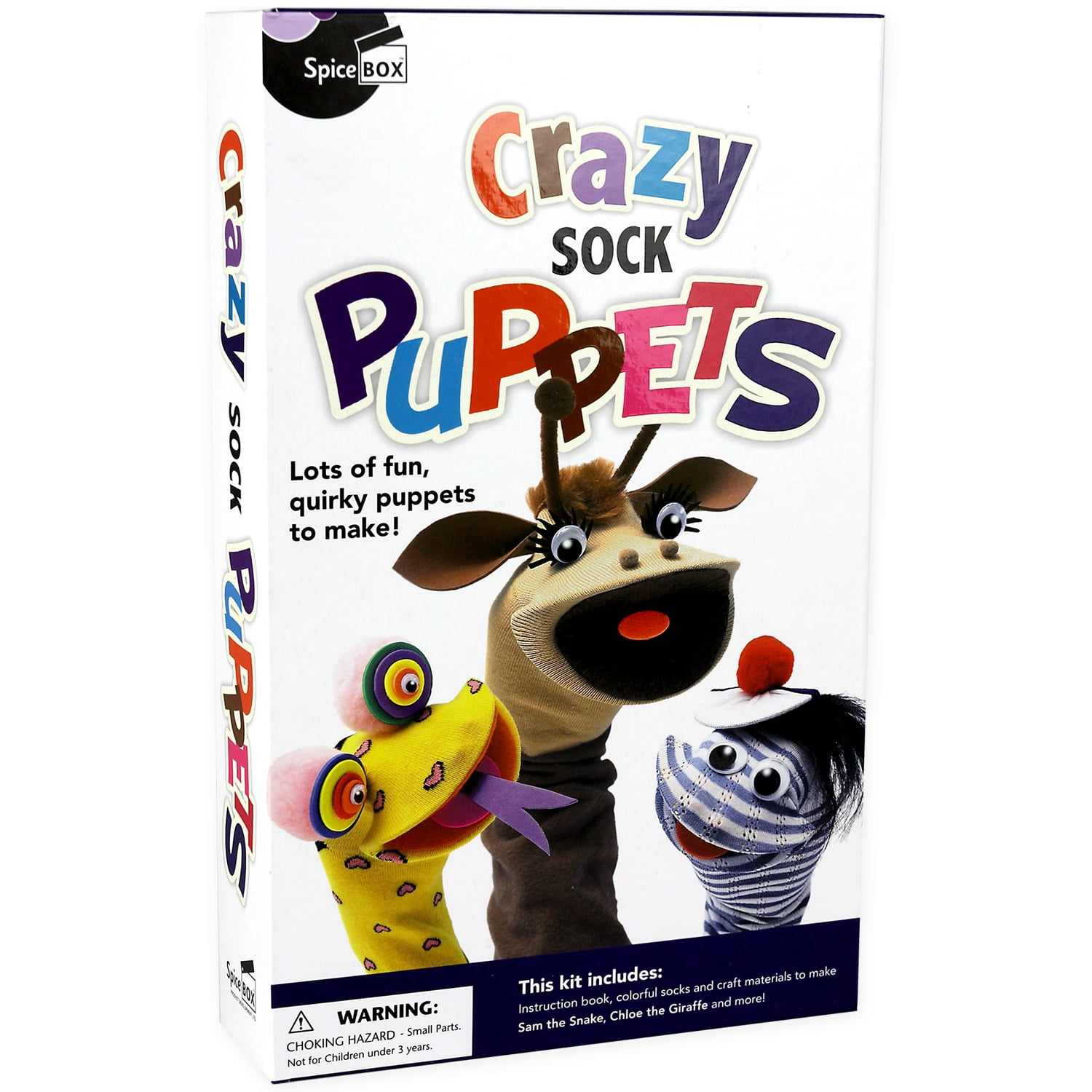 SpiceBox Children's Activity Kits Play Box Crazy Sock Puppets 