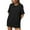 Black, variant on Womens Oversized Short Sleeve T Shirts Trendy Crew Neck Loose Workout Tee Casual Summer Tops Cotton