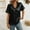 Black, variant on Aobny Sparkly Classy Tops for Women Black Metallic Shirt Short Sleeve V-Neck Tops for Women Trendy Summer,XL
