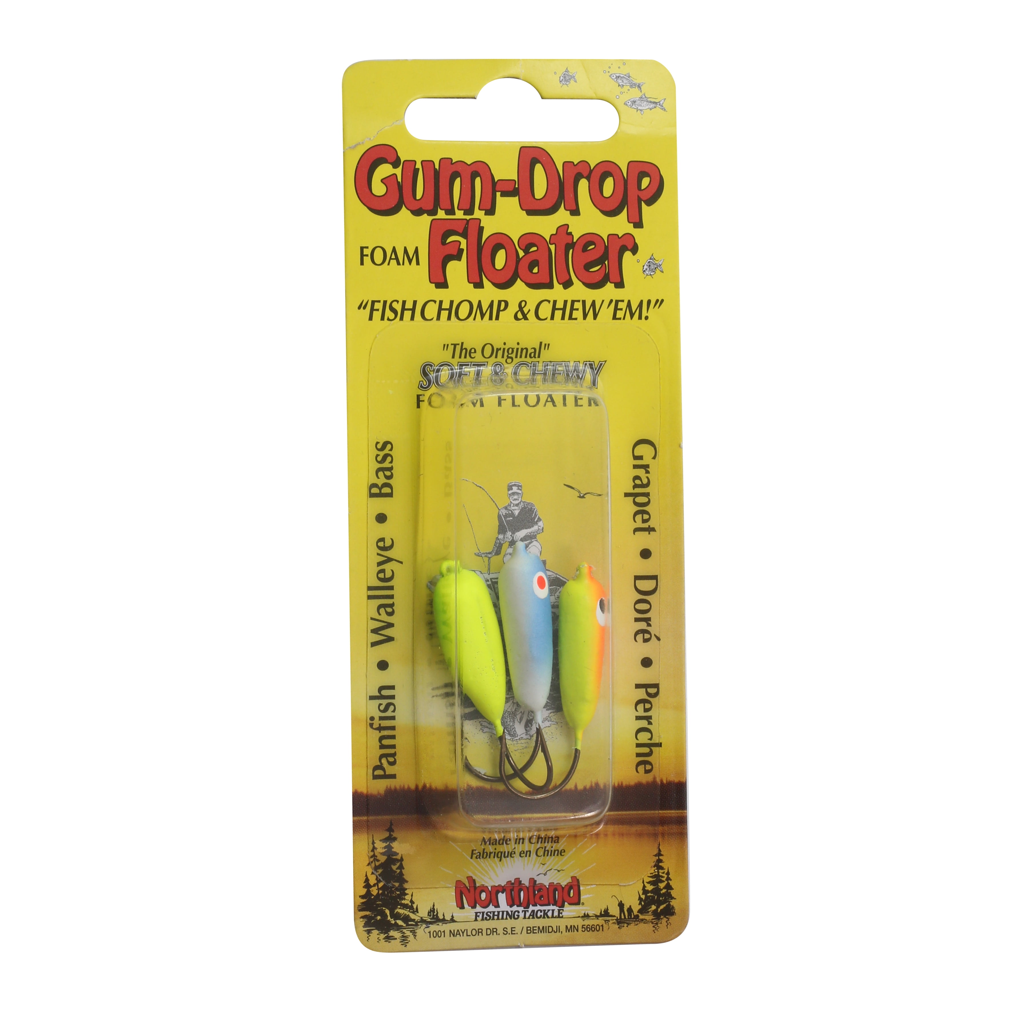 (2 pack) Northland Tackle Gum-Drop Floater / 1.375" / #2 HK / 3 Pack/Assorted