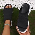 thumbnail image 5 of BADHUB Womens Open Toe Sandals Arch Support Sandals with Comfortable Slip On Sport Athletic Orthopedic Walking Sandals Black 41, 5 of 5