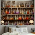 thumbnail image 2 of ERAPDAUR  Mad Scientist Laboratory Tapestry for Kids Boy Halloween Creepy Skull Poison Apothecary Witch Kitchen Birthday Party Supplies Decorations Banner Background 50x40inch, 2 of 6