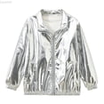 thumbnail image 2 of Liyamei Kids Zip Up Collared Jacket with Lapel for Fall Fashion Outerwear Size 12-13 Years, 2 of 7