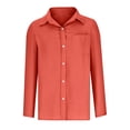 thumbnail image 3 of Linen Shirts for Women Button Down Tshirt Dressy Casual Gauze Blouses Comfy Lightweight Long Sleeve Spring Top Dressy Lightweight Comfy Outfits Going Out Tops Ladies Fashion Trendy, 3 of 5