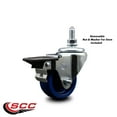 thumbnail image 2 of 3 Inch Solid Polyurethane ½ Inch Threaded Stem Caster with Brake, 2 of 2