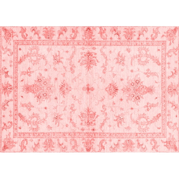 Ahgly Company Machine Washable Indoor Rectangle Oriental Red Traditional Area Rugs, 2' x 3'