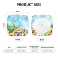thumbnail image 4 of Kdxio Chair Seat Covers French Bulldog Sunflowers Bubbles Print Chair Covers for Dining Room Square Washable Chair Protector Seat(Two Pieces), 4 of 5