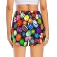 thumbnail image 3 of Picia Easter Eggs2 Pattern Women's 2 in 1 Athletic Running Shorts High Waisted Workout Casual Gym Sweat Shorts with Comfy Liner Zipper Pockets-Large, 3 of 9