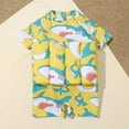 thumbnail image 4 of Kids One-piece Rashguard Swimsuit Float Suit, Uccdo Little Boys Girls Floral Cartoon Zip up Buoyancy Swimsuit Bathing Suit 2-6Y, 4 of 7