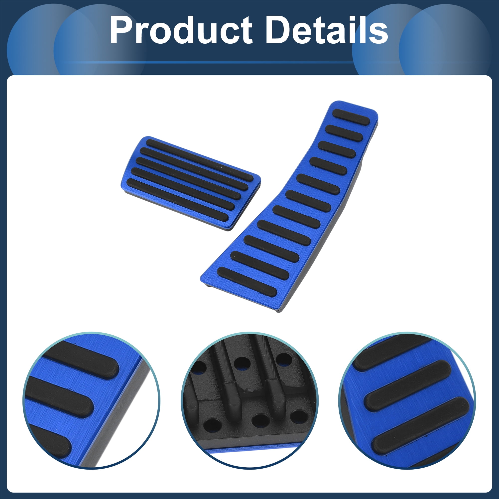 Unique Bargains Foot Pedal Pads for Honda Civic 2006-2009 Aluminum Alloy Blue