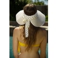 thumbnail image 4 of Women’s Rollable Straw Sun Visor with Bow – Adjustable Wide Brim Summer Beach Hat, Lightweight UV Shield Outdoor Travel Cap, 4 of 9