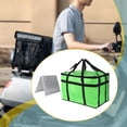 thumbnail image 4 of Bolsa Térmica para Entrega de Alimentos, Bolsa de Supermercado, Soporte Térmico, Calentador de Pizza con Base para Compras, Catering Profesional, Verde, 4 of 8