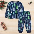 thumbnail image 2 of NIEWTR Christmas Pajamas for Kids Girls Holiday Long Sleeve Sleepwear Santa Cotton Pajamas Sets (2-3 Years,Blue), 2 of 5