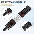 thumbnail image 4 of Uxcell 2Set 25A Soporte de Fusible Solar Inline, Conector Masculino y Femenino Impermeable IP67 con Fusible para Sistema Fotovoltaico Solar, 4 of 7