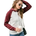thumbnail image 5 of Doublju Women's Long Sleeve Lightweight Pullover Raglan Hoodie Sweatshirts, 5 of 5