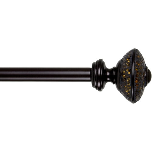 Better Homes and Gardens Mosaic Drapery Rod Set, 5/8" (1.59 cm), Black