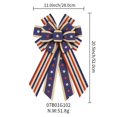 thumbnail image 2 of Holloyiver Memorial Day 4th of July Bow, Patriotic Wreath Burlap Bow, Red White Blue Stars Tree Topper American Flag Bow for Indoor Outdoor Independence Day Party Decoration (Rustic), 2 of 4